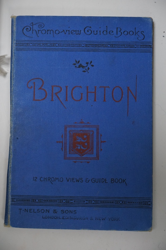 Ramage, John - two original pencil and watercolour views of Brighton; Marine Parade and The Steyne for Nelson & Sons - Chromo-view Guide Book, Brighton, with a copy of the booklet.